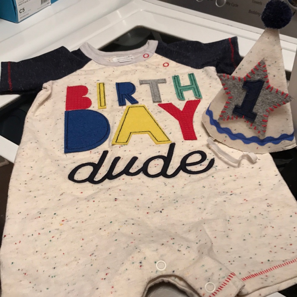 Mudpie birthday dude 12-18 months set